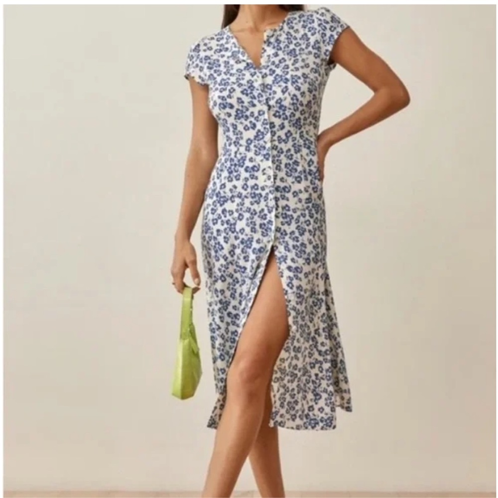 Reformation Blue Floral Maxi Dress